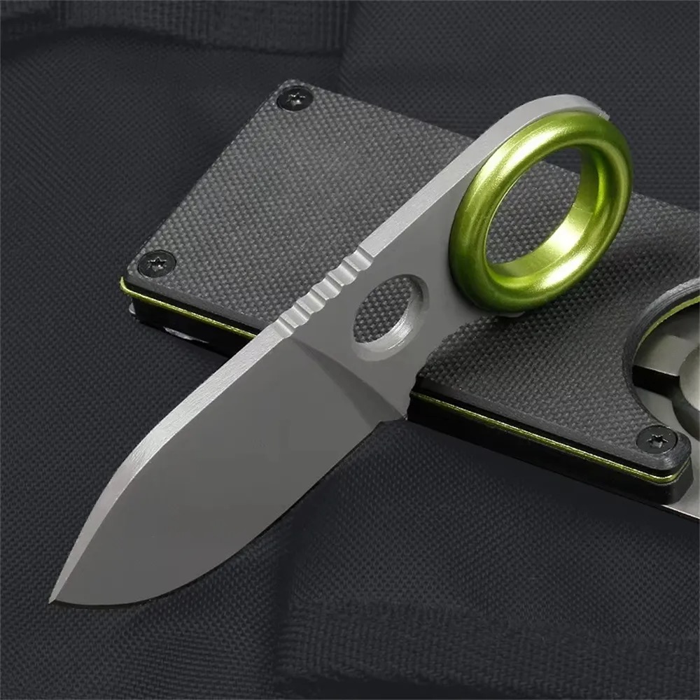 Edc Carry Fixed Blade Knife - Mini-Ringmesser mit feststehender Klinge aus Edelstahl