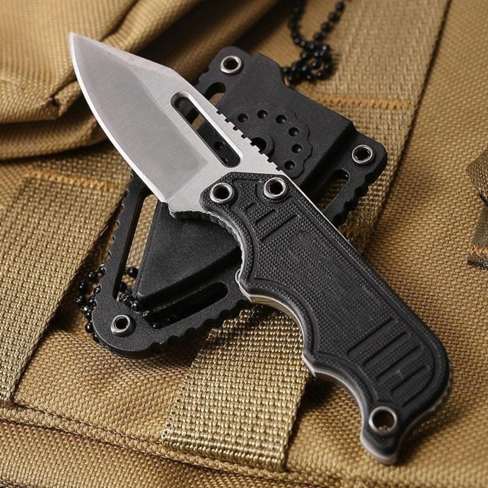 Edc Carry Fixed Blade Knife - Tragbares Halsmesser mit Kydex-Scheide EDC Feststehende