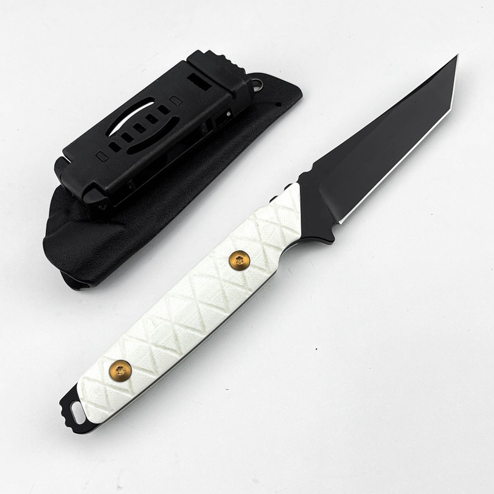 Edc Carry Fixed Blade Knife - Neues feststehendes Messer mit weißem G10-Griff,