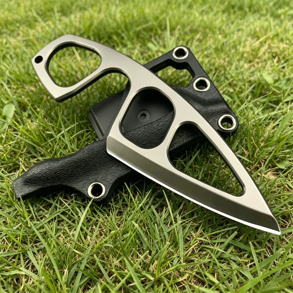 Edc Carry Fixed Blade Knife - Hochharter Halsmesser mit 440C-Klinge und Kydex-Scheide,