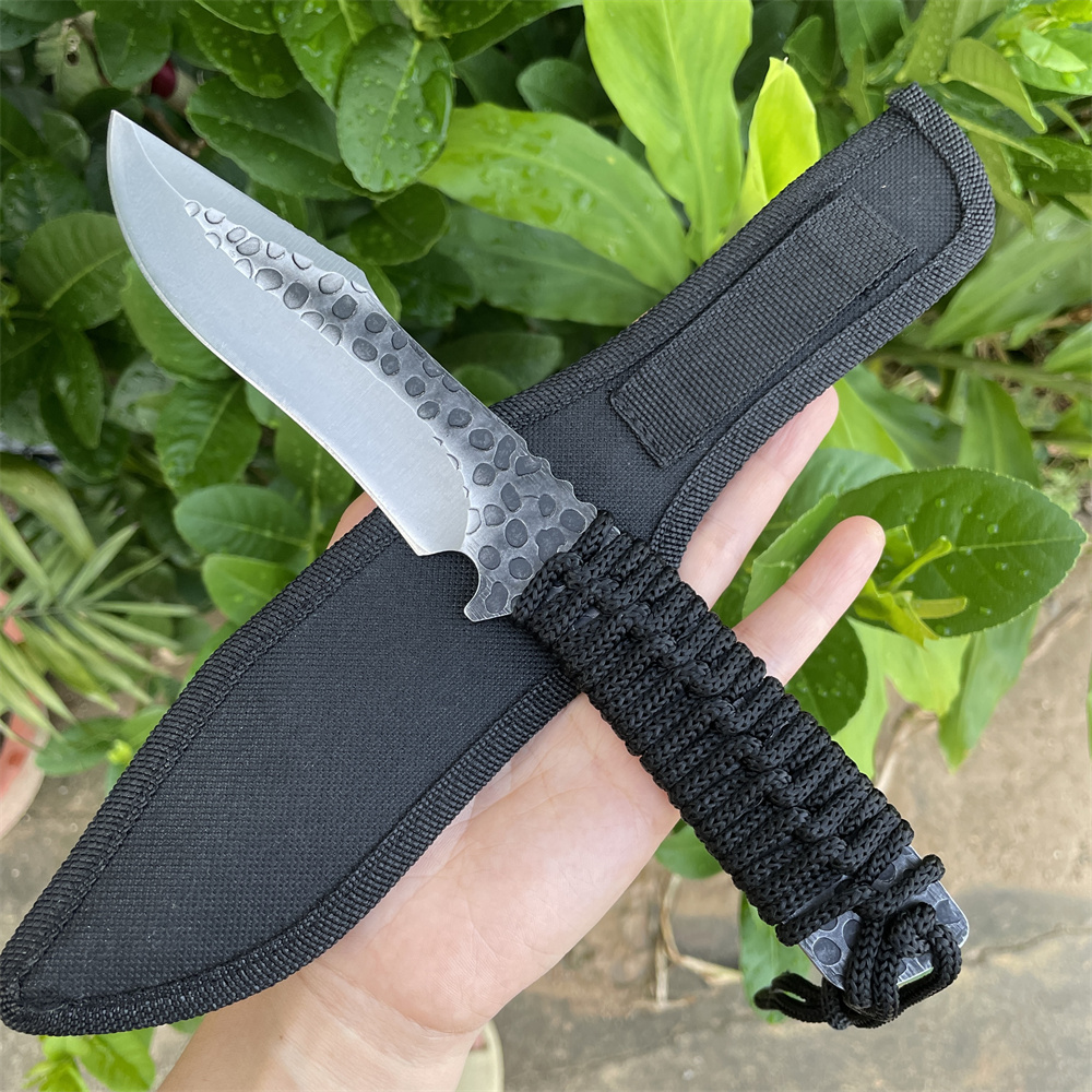 Edc Carry Fixed Blade Knife - Geschmiedetes 8cr13mov-Klingenmesser, Taschenmesser, Outdoor- und Rettungswerkzeug,