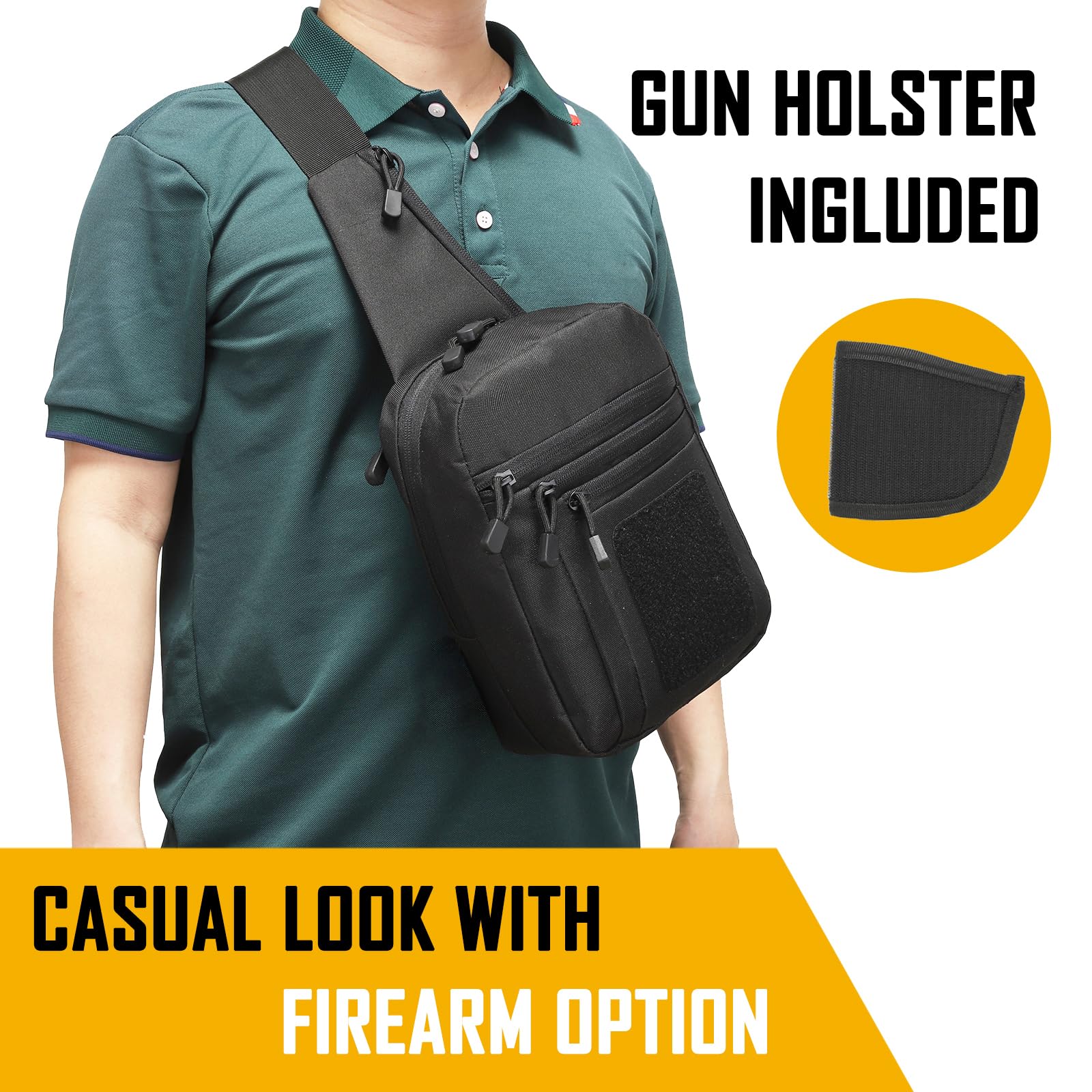 Edc Concealed Carry Bag - Verdeckte Tragetasche für Herren, Ccw-Tragetasche, EDC-Tragetasche,