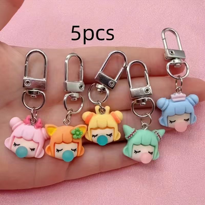 5 Stück Harz-Mädchen-Schlüssel – Carabiner Keychain Bewertung und Preis